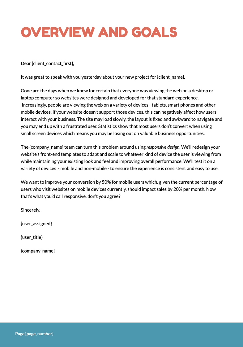 Web Design Proposal Template